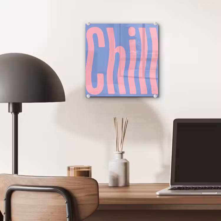 Chill - Roze - Blauw - Golvend plexiglas 5mm klein -sfeer6