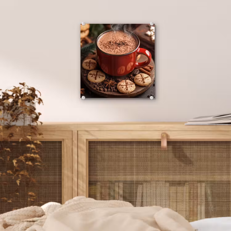Chocolademelk - Mok - Winter - Kerst - Gezelligheid plexiglas 5mm klein -sfeer4