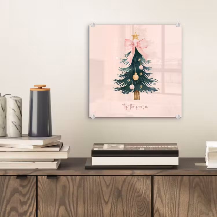 Christmas Season - Kerst - Kerstboom - Roze plexiglas 5mm klein -sfeer1