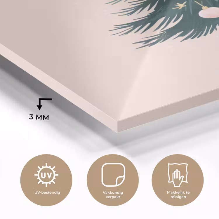 Christmas Season - Kerst - Kerstboom - Roze plexiglas 5mm klein -sfeer2