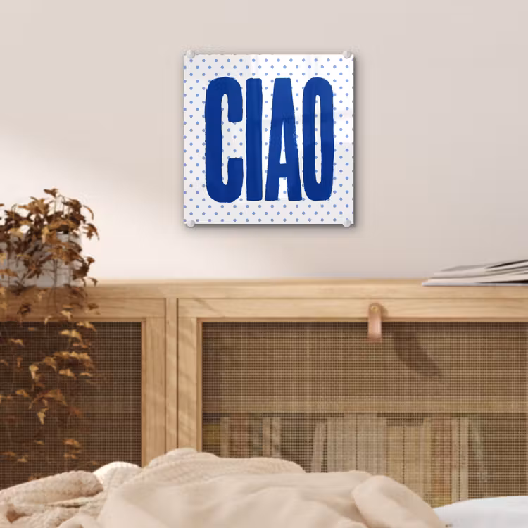 Ciao - Stippen - Roze - Wit plexiglas 5mm klein -sfeer4