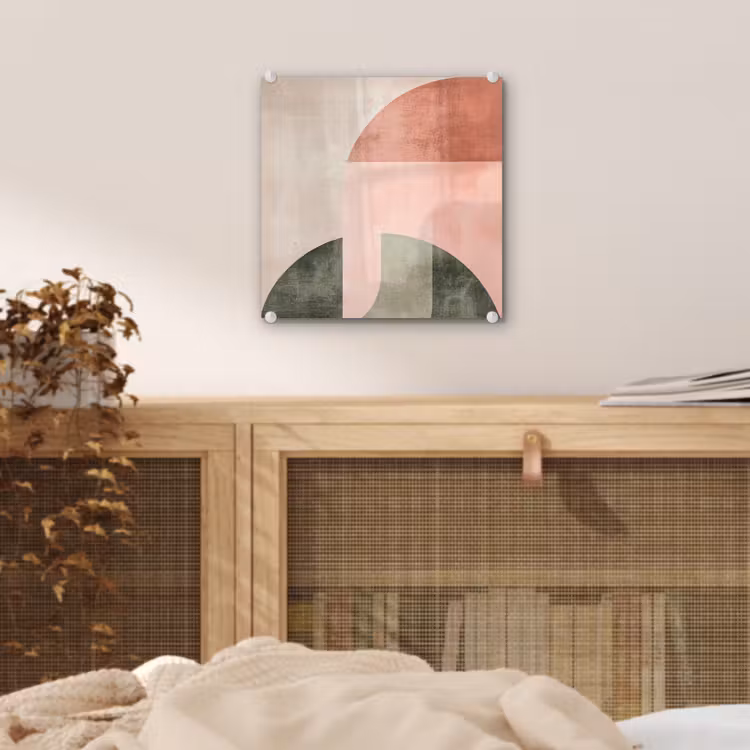 Cirkel - Abstract - Roze plexiglas 5mm klein -sfeer4
