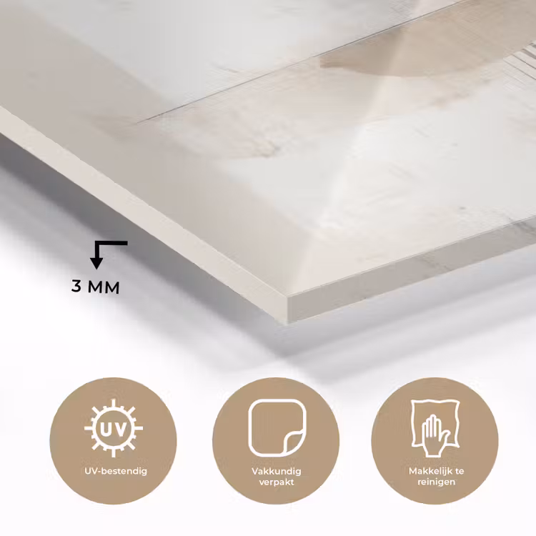 Cirkel - Compositie - Diepte - Beige plexiglas 5mm klein -sfeer2