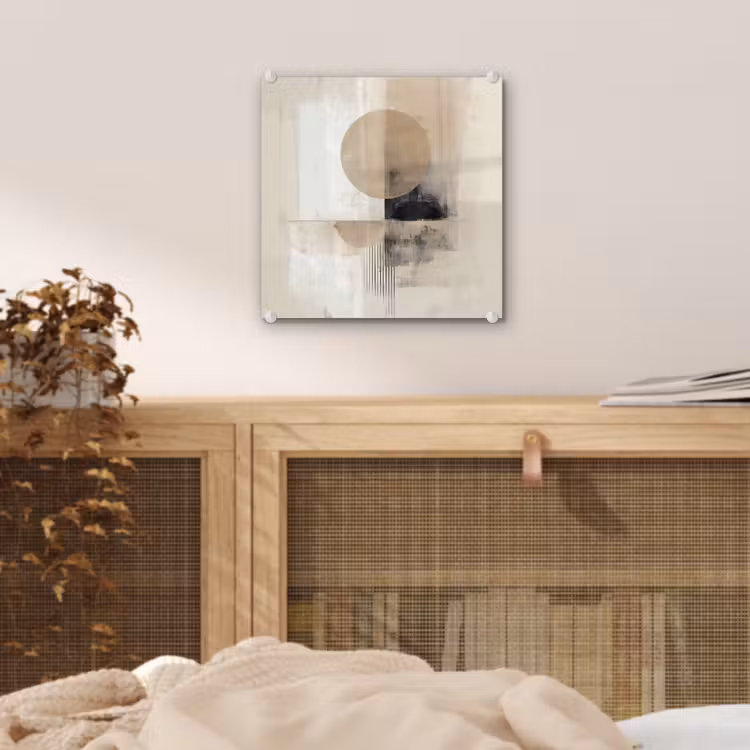 Cirkel - Compositie - Diepte - Beige plexiglas 5mm klein -sfeer4