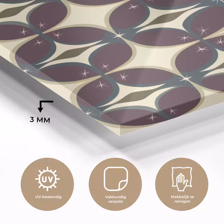 Cirkel - Retro - Kleurrijk plexiglas 5mm klein 11 -sfeer2