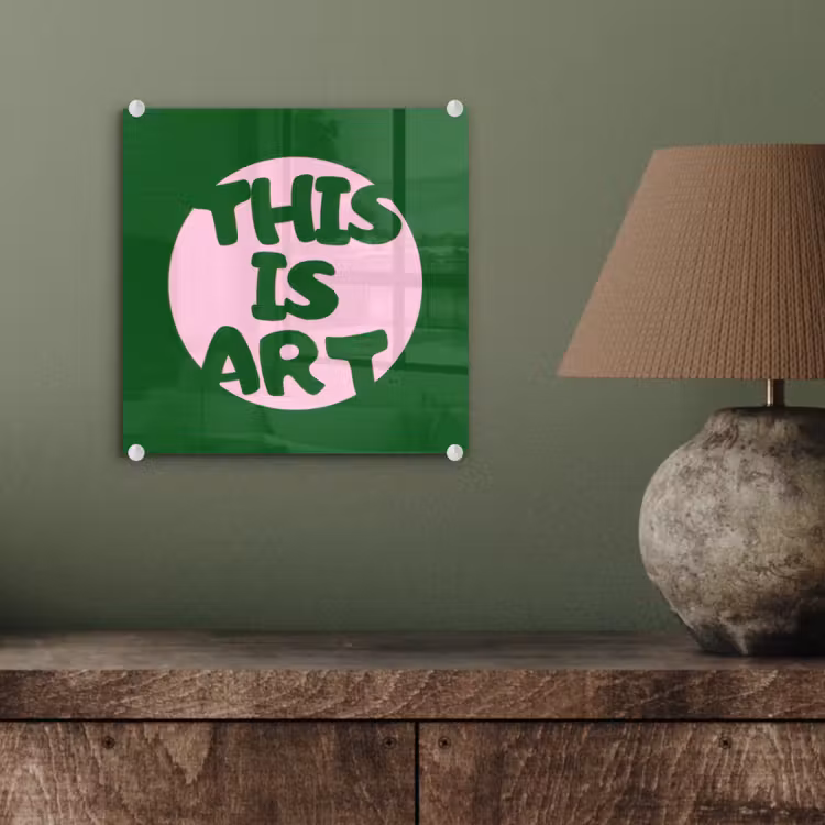 Cirkel - Roze - Tekst - Art plexiglas 5mm klein -sfeer3