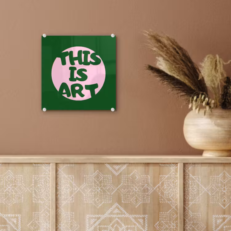 Cirkel - Roze - Tekst - Art plexiglas 5mm klein -sfeer5