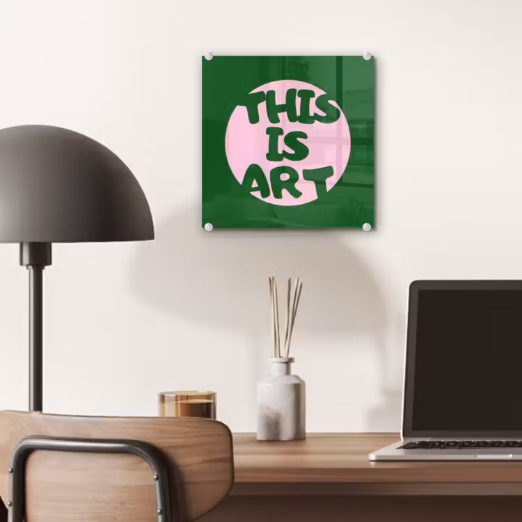 Cirkel - Roze - Tekst - Art plexiglas 5mm klein -sfeer6