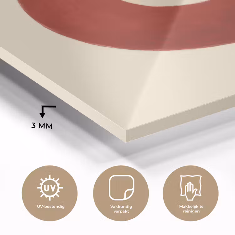Cirkel - Zeven - Lucky - Rood plexiglas 5mm klein -sfeer2