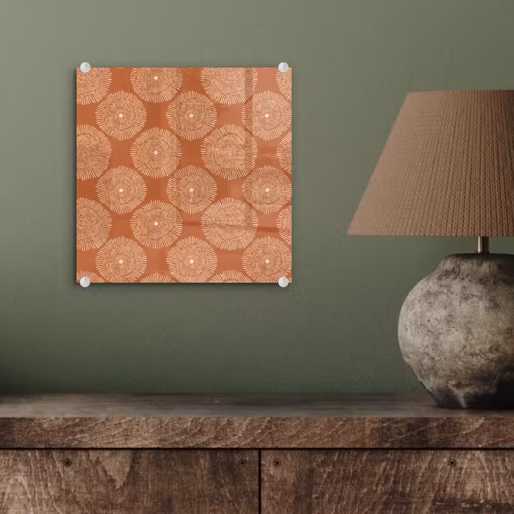Cirkels - Grafisch - Patroon - Terracotta plexiglas 5mm klein 11 -sfeer3
