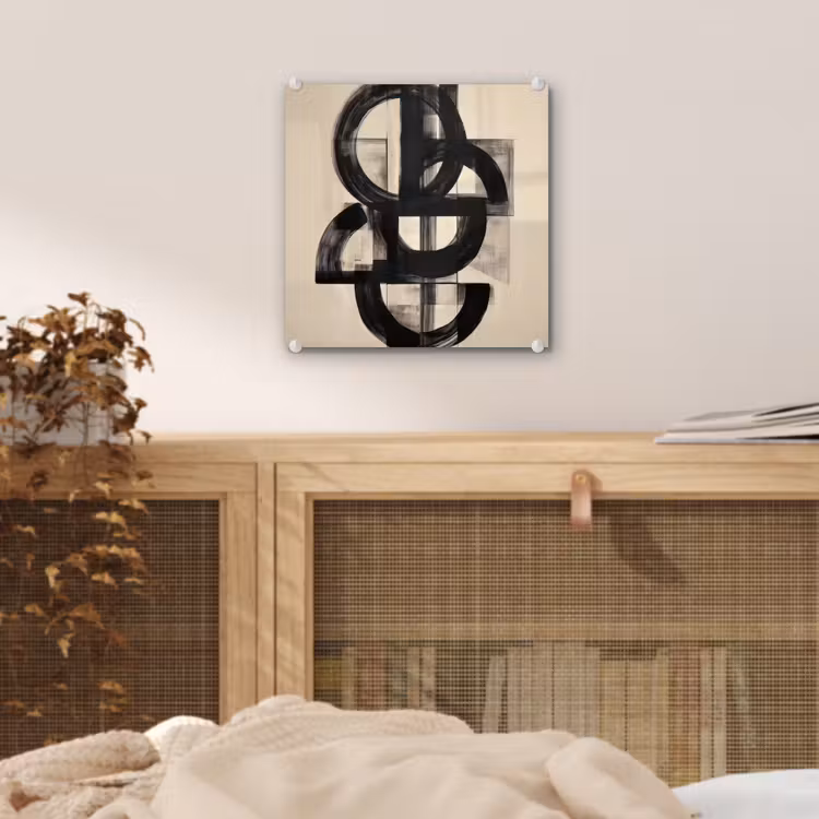 Cirkels - Lijnen - Vormen - Zwart plexiglas 5mm klein -sfeer4