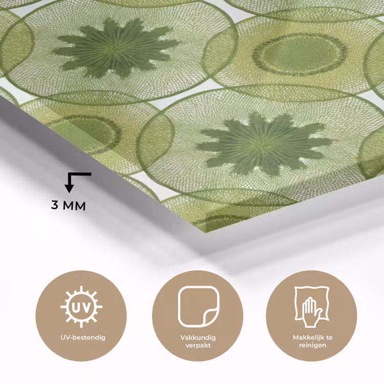 Cirkels - Patroon - Groen plexiglas 5mm klein 11 -sfeer2