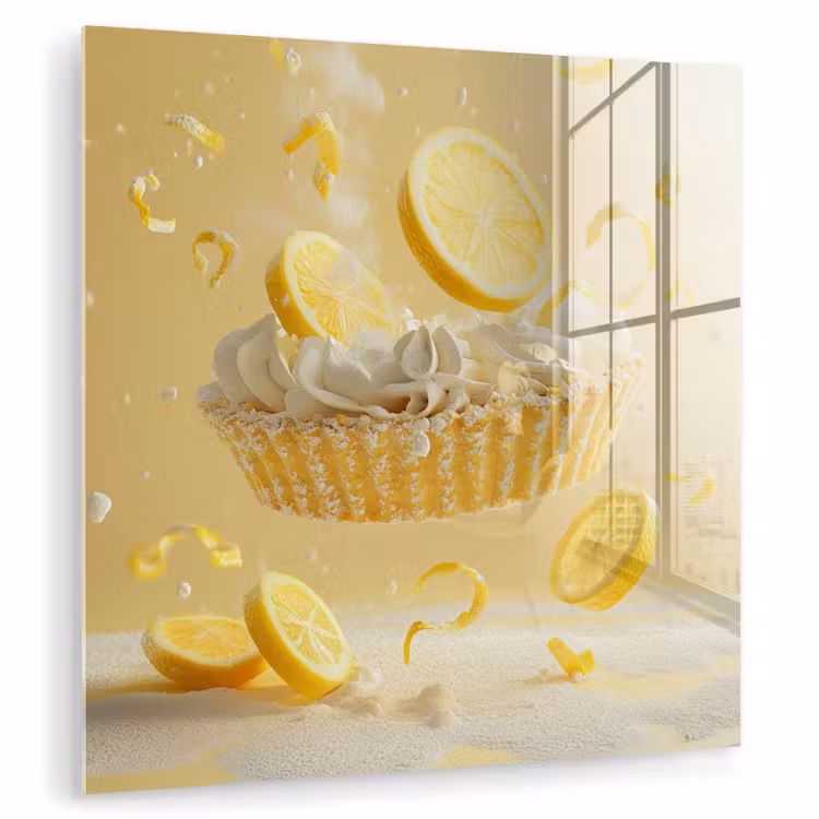 Citroen - Taart - Eten - Geel plexiglas 5mm klein -zzzproduct_nieuw
