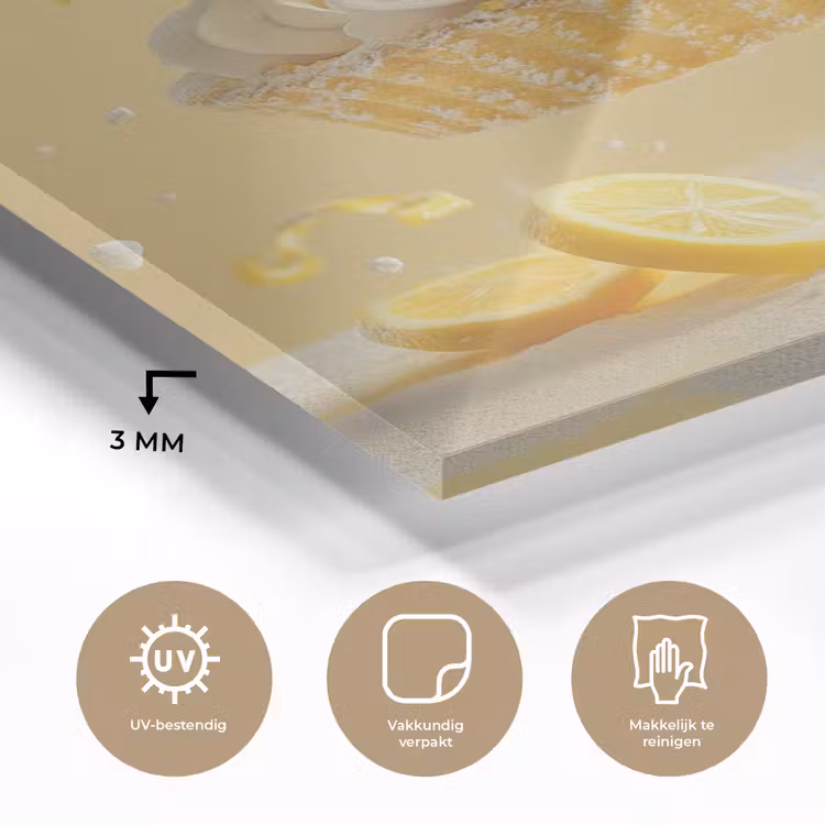 Citroen - Taart - Eten - Geel plexiglas 5mm klein -sfeer2