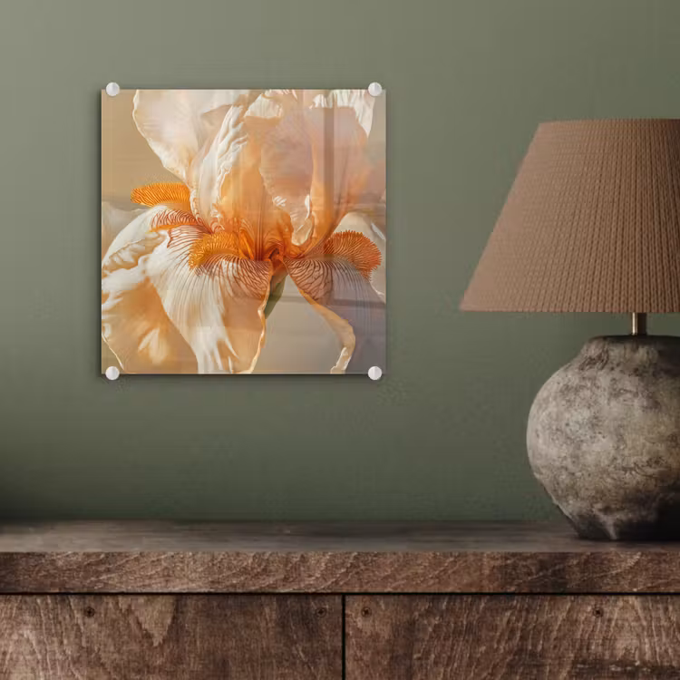Close up - Oranje - Iris plexiglas 5mm klein -sfeer3