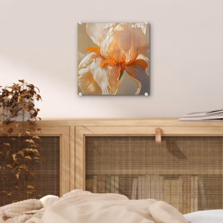 Close up - Oranje - Iris plexiglas 5mm klein -sfeer4