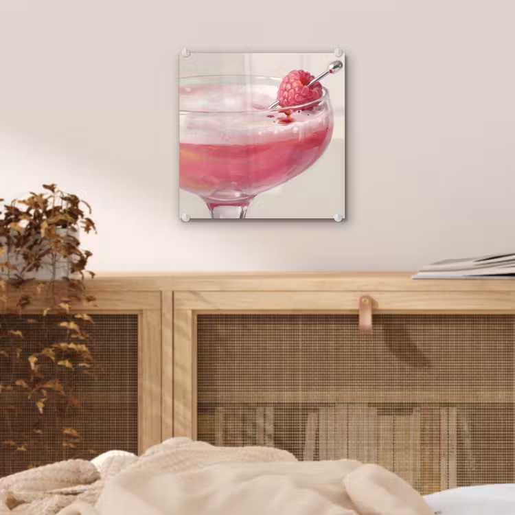Cocktail - Framboos - Drank - Modern - Roze plexiglas 5mm klein -sfeer4