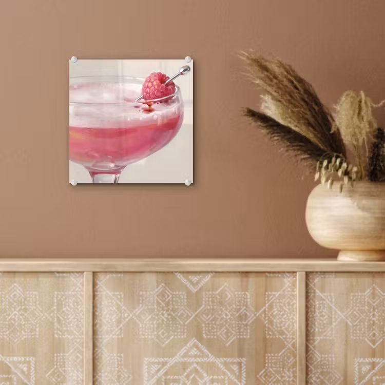 Cocktail - Framboos - Drank - Modern - Roze plexiglas 5mm klein -sfeer5