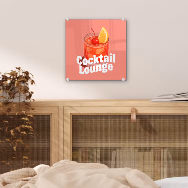 Cocktail Lounge - Glas - Koraal plexiglas 5mm klein -sfeer4