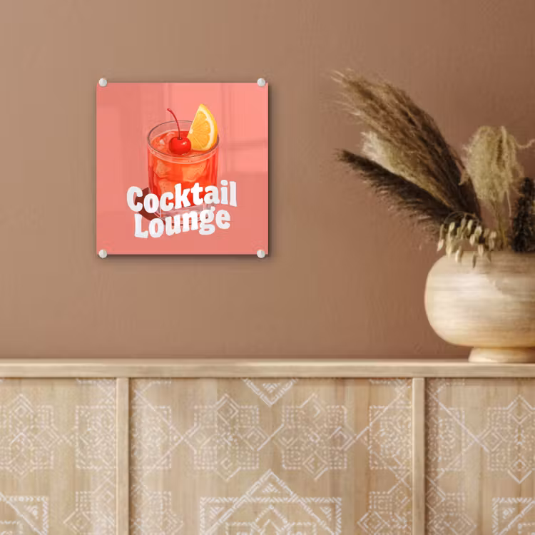 Cocktail Lounge - Glas - Koraal plexiglas 5mm klein -sfeer5