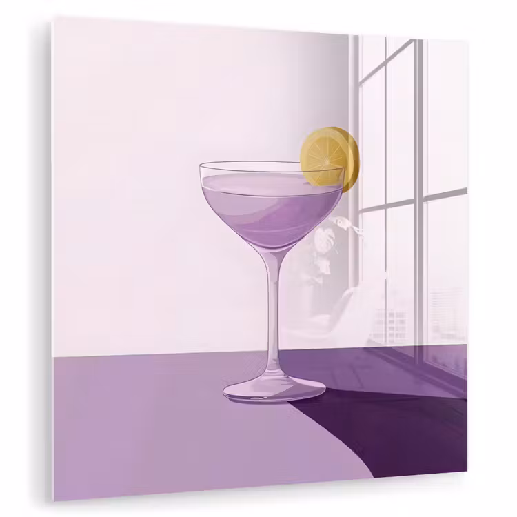 Cocktail - Paars - Minimalistisch - Citroen plexiglas 5mm klein -zzzproduct_nieuw