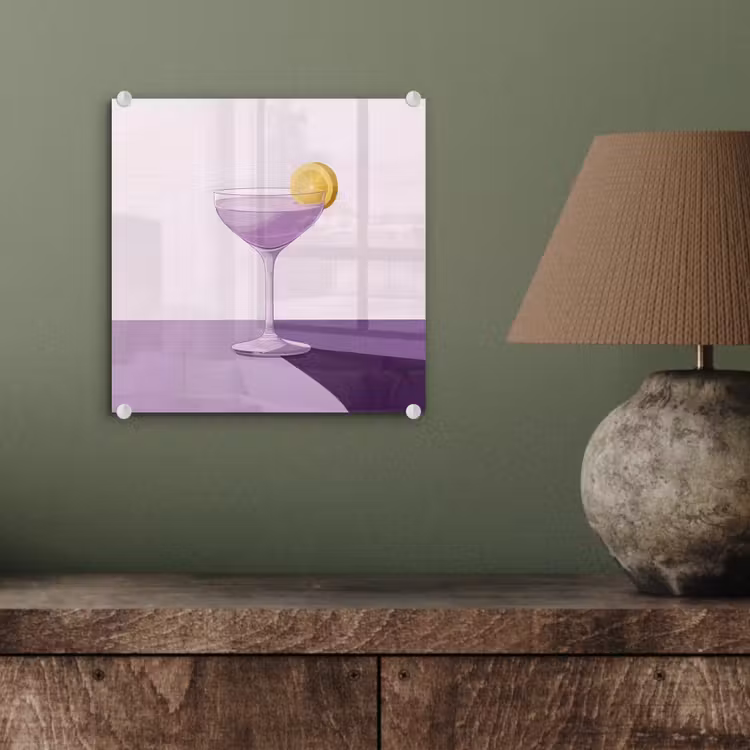Cocktail - Paars - Minimalistisch - Citroen plexiglas 5mm klein -sfeer3