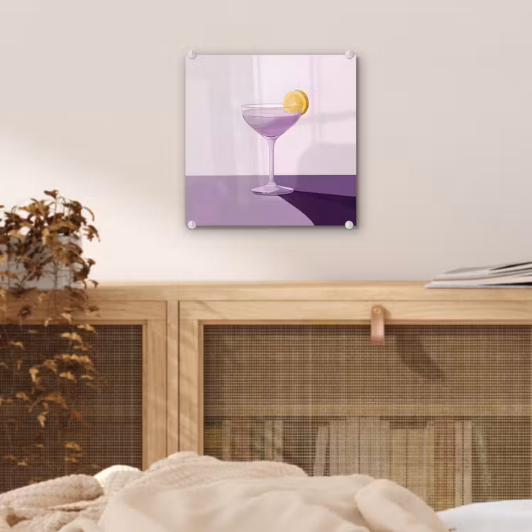 Cocktail - Paars - Minimalistisch - Citroen plexiglas 5mm klein -sfeer4