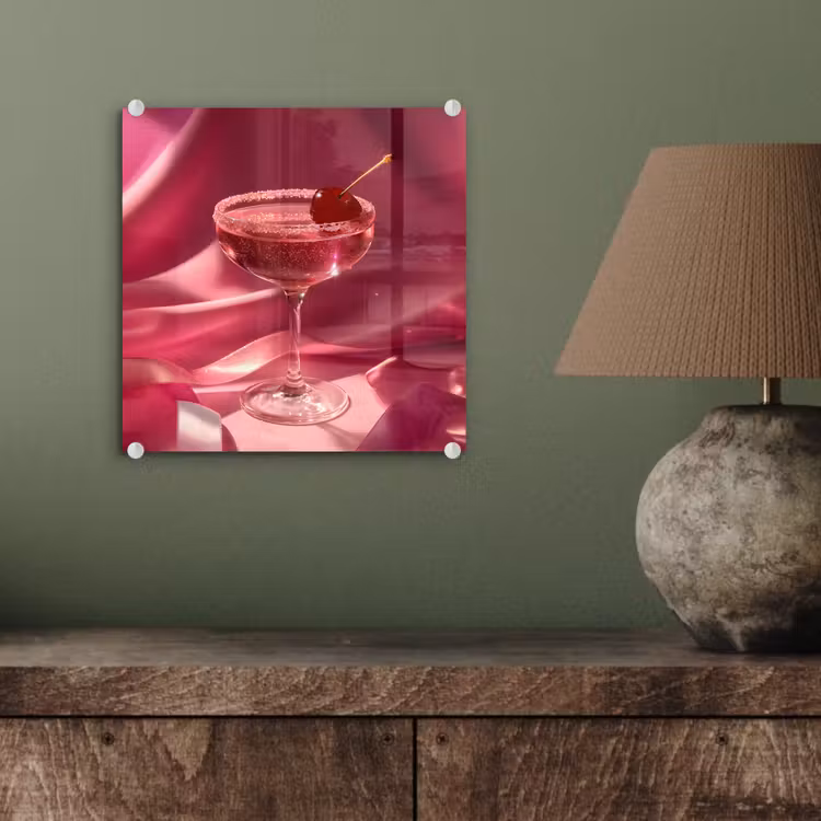 Cocktail - Pink - Luxe plexiglas 5mm klein -sfeer3