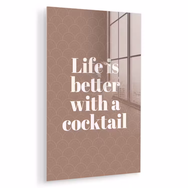 Cocktail - Tekst - Patroon - Wit plexiglas 5mm klein -zzzproduct_nieuw