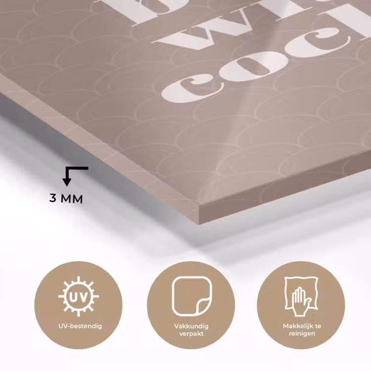 Cocktail - Tekst - Patroon - Wit plexiglas 5mm klein -sfeer2
