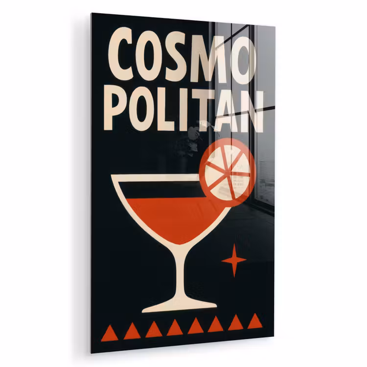 Cocktail - Zwart - Illustratie plexiglas 5mm klein -zzzproduct_nieuw