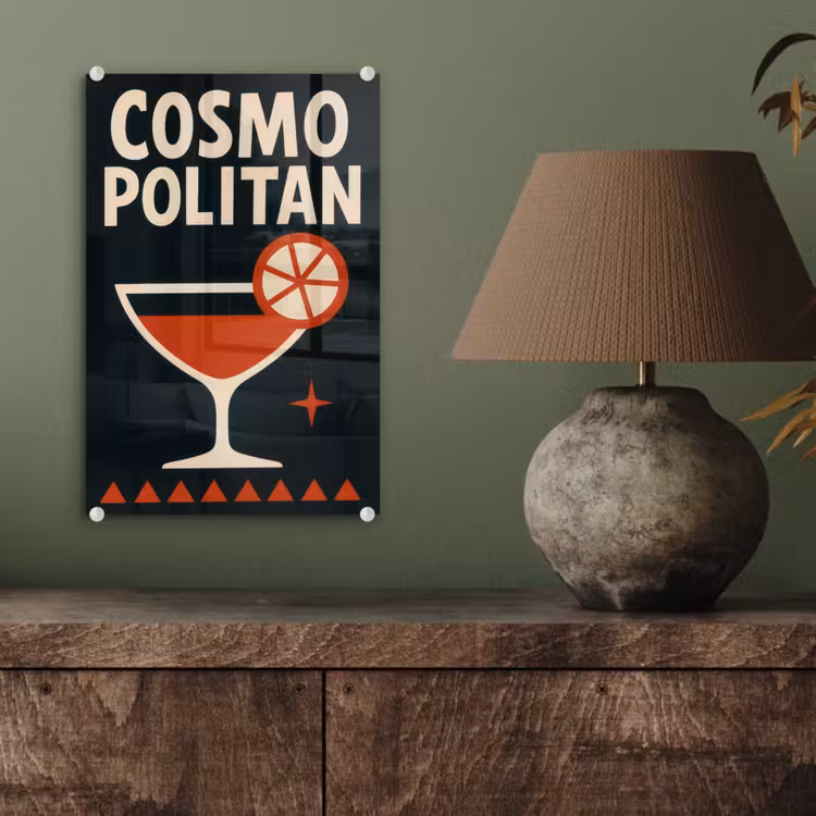Cocktail - Zwart - Illustratie plexiglas 5mm klein -sfeer3