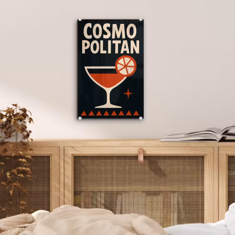Cocktail - Zwart - Illustratie plexiglas 5mm klein -sfeer4