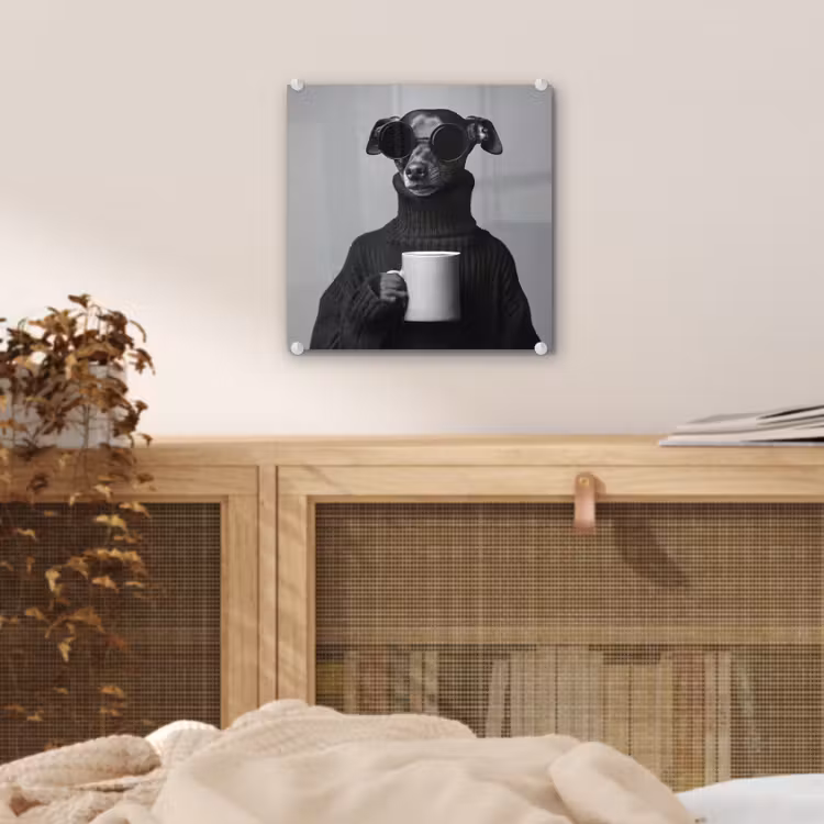 Coltrui - Hond - Bril - Mok plexiglas 5mm klein -sfeer4