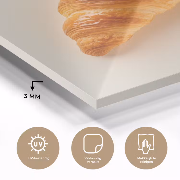 Croissant - Brood - Beige plexiglas 5mm klein -sfeer2