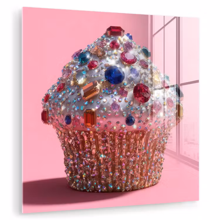 Cupcake - Kleurrijk - Edelstenen plexiglas 5mm klein -zzzproduct_nieuw