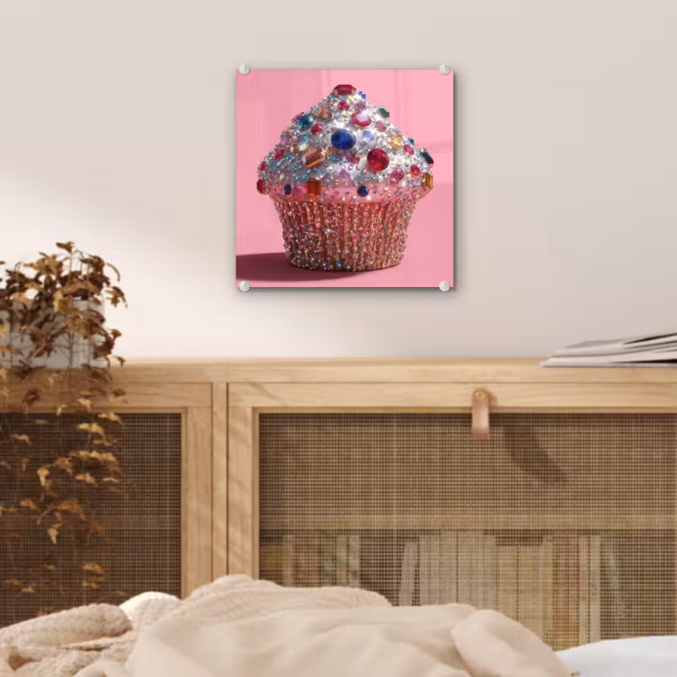 Cupcake - Kleurrijk - Edelstenen plexiglas 5mm klein -sfeer4