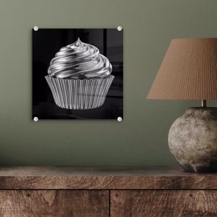 Cupcake - Luxueus - Zilver plexiglas 5mm klein -sfeer3