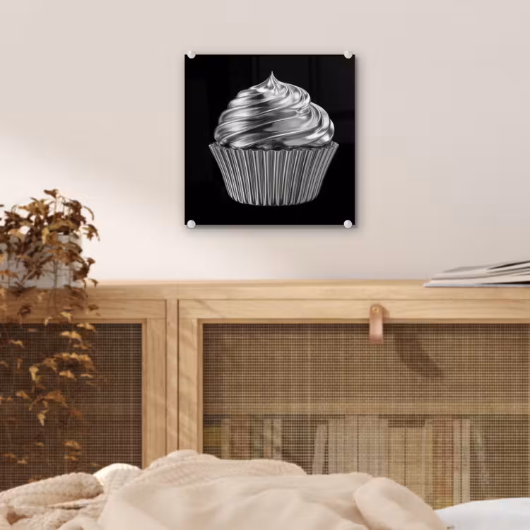 Cupcake - Luxueus - Zilver plexiglas 5mm klein -sfeer4