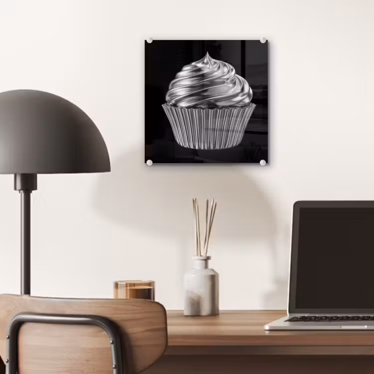 Cupcake - Luxueus - Zilver plexiglas 5mm klein -sfeer6