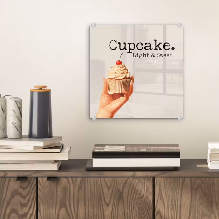 Cupcake - Zoet - Kers plexiglas 5mm klein -sfeer1