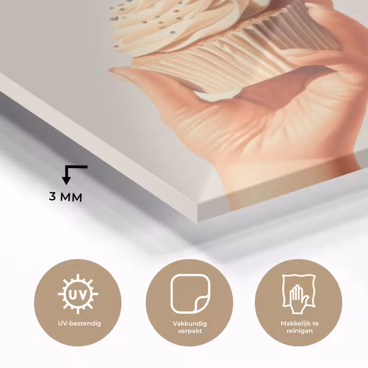 Cupcake - Zoet - Kers plexiglas 5mm klein -sfeer2