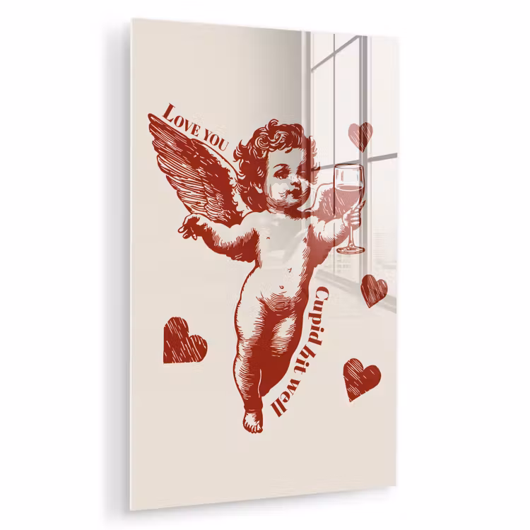 Cupido - Hartjes - Rood - Klassiek plexiglas 5mm klein -zzzproduct_nieuw