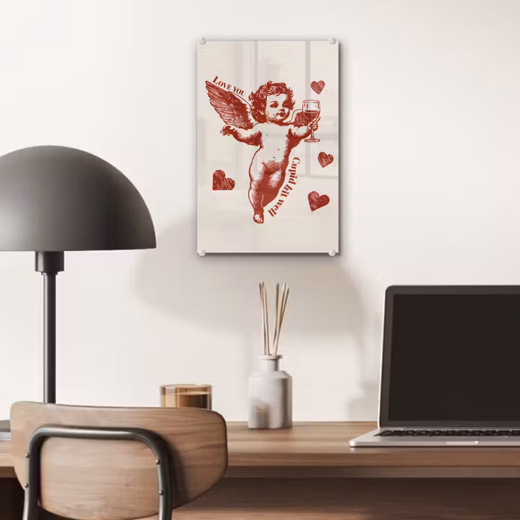 Cupido - Hartjes - Rood - Klassiek plexiglas 5mm klein -sfeer6