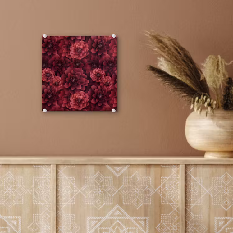 Dahlias - Bloemen - Rood plexiglas 5mm klein 11 -sfeer5