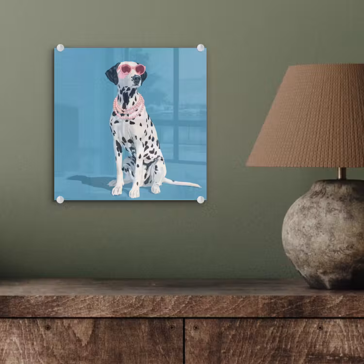 Dalmatiër - Zonnebril - Blauw plexiglas 5mm klein -sfeer3