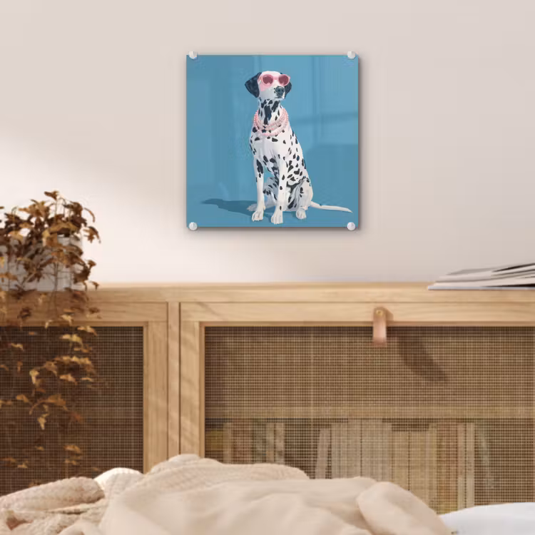 Dalmatiër - Zonnebril - Blauw plexiglas 5mm klein -sfeer4