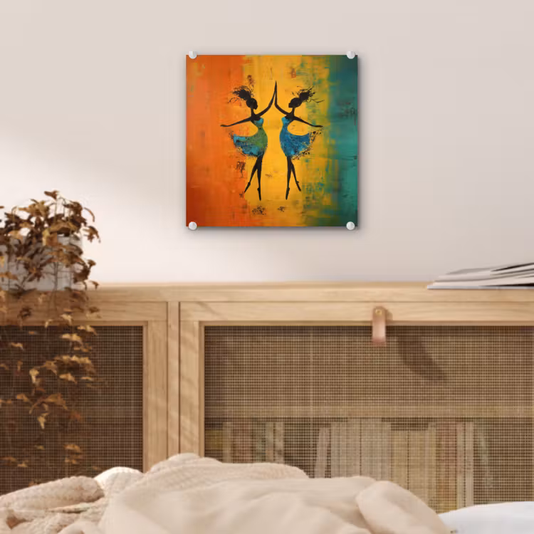 Dansen - Vrouwen - Verfstructuur plexiglas 5mm klein -sfeer4
