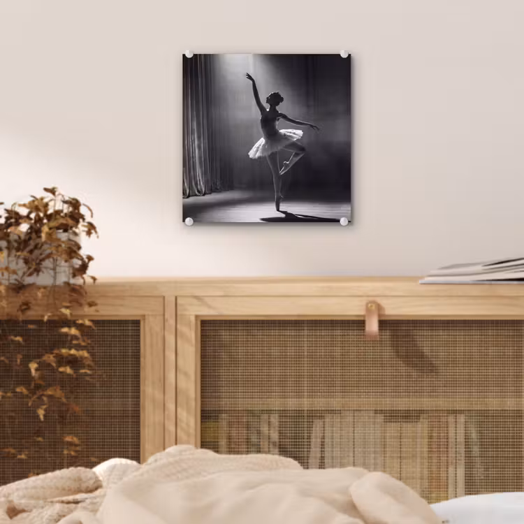 Danser - Podium - Zwart-wit - Kunst - Klassiek plexiglas 5mm klein -sfeer4