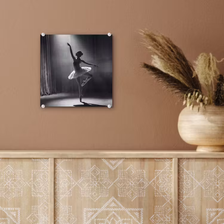 Danser - Podium - Zwart-wit - Kunst - Klassiek plexiglas 5mm klein -sfeer5